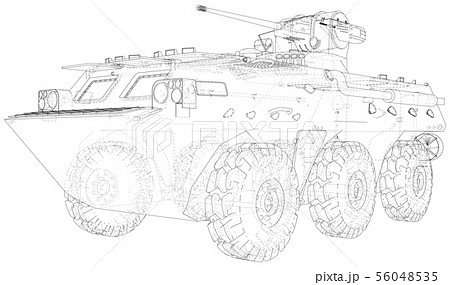 Military machine. EPS10 format. Vector created of 3d 56048535