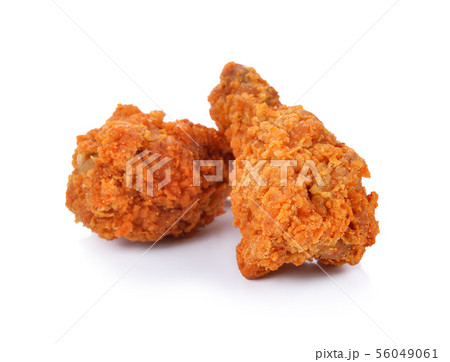 Fried chicken isolated white background Fried chicken isolated white background 56049061