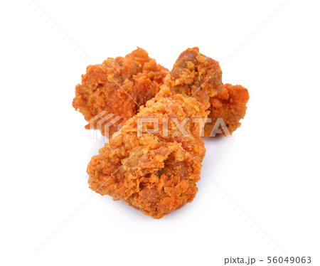 Fried chicken isolated white background Fried chicken isolated white background 56049063