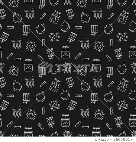 Dynamits and pyrotechnics seamless pattern 56050017