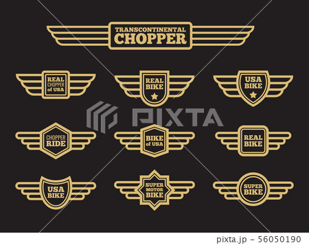 Sport motorbike vintage wing labels Sport motorbike vintage wing labels 56050190