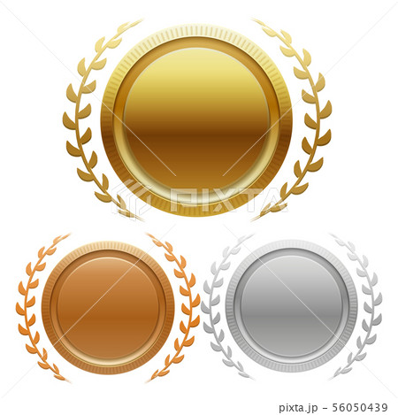 Champion gold, silver and bronze award medals Champion gold, silver and bronze award medals 56050439