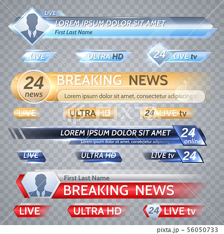 Tv vector bars and broadcast graphics for lower third news background Tv vector bars and broadcast graphics for lower third news background 56050733