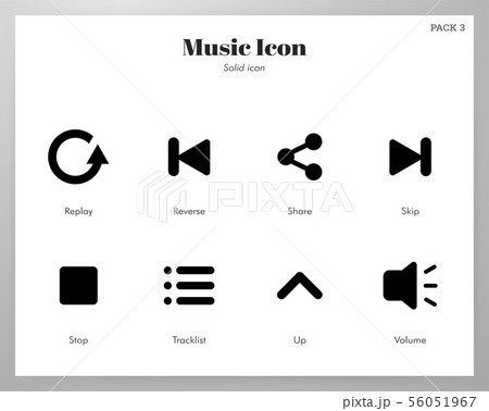 Music icons Solid pack 56051967