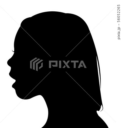 female head silhouette outline