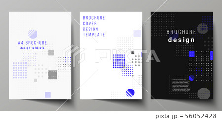 The vector layout of A4 format modern cover mockups design templates for brochure, magazine, flyer The vector layout of A4 format modern cover mockups design templates for brochure, magazine, flyer 56052428