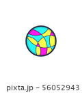 Colorful mosaic abstract creative logo in a circle 56052943
