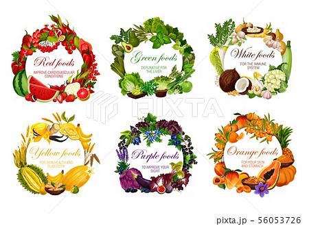 Color diet, healthy vegetarian food nutrition 56053726