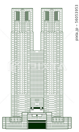 東京都庁 庁舎のイラスト素材