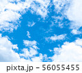 青空, 雲, 晴れ, 背景, 青, 空, 自然, 風景, 屋外, コピースペース, 青色, 素材,  56055455