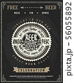 Retro vector poster of beer party Oktoberfest.  56055892