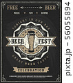 Retro vector poster of beer party Oktoberfest.  56055894