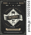 Retro vector poster of beer party Oktoberfest.  56055908