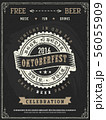 Retro vector poster of beer party Oktoberfest.  56055909