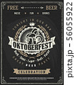 Retro vector poster of beer party Oktoberfest.  56055922