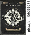 Retro vector poster of beer party Oktoberfest.  56055985