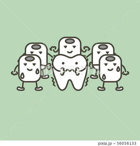 tooth feeling cold from ice, sensitive teeth 56056133