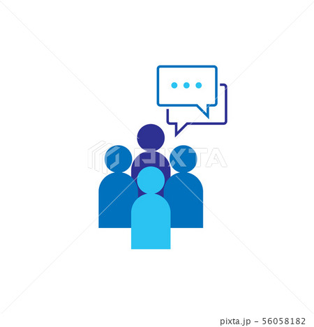 People Icon. Social talk network group logo 56058182
