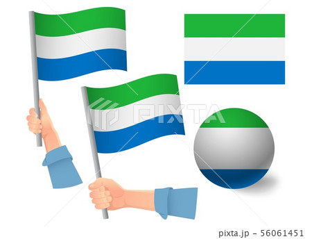 sierra leone flag in hand icon sierra leone flag in hand icon 56061451