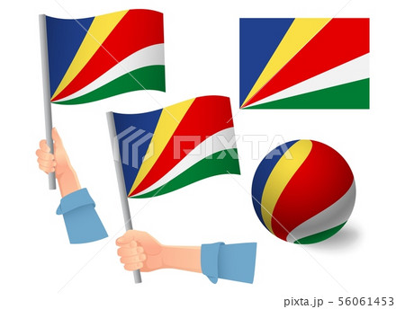Seychelles flag in hand icon Seychelles flag in hand icon 56061453