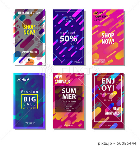 set sale banner background with dynamic rounded 56085444