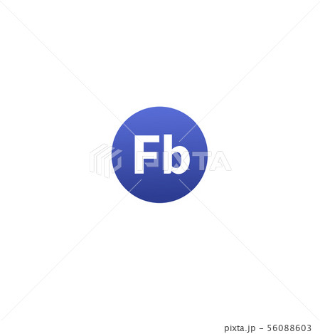 White Fb text on a blue circle icon. 56088603
