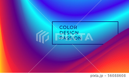 Color wave flow background. Abstract liquid colour 56088608