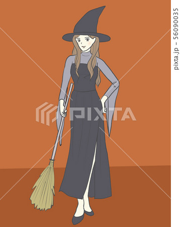 ハロウィン魔女　ベタオレンジ 56090035