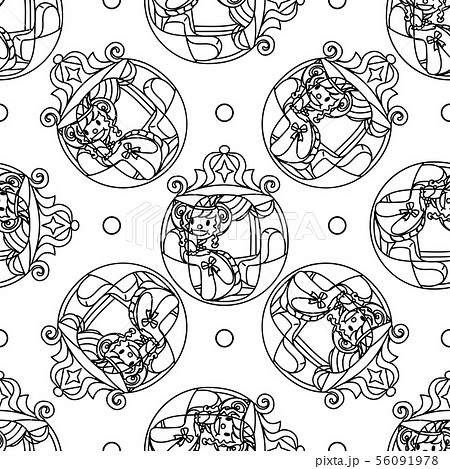 vector girlish seamless pattern 56091978