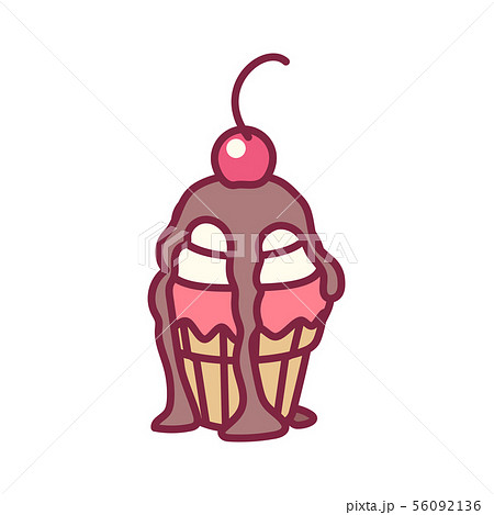 vector cute cupcake sweets art vector cute cupcake sweets art 56092136