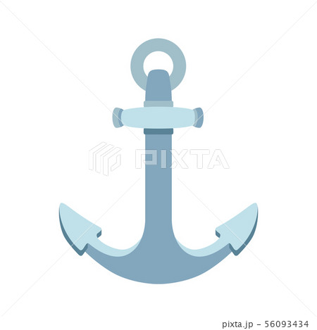 vector flat sea maritime icon Anchor 56093434
