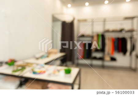 Blurred Fashion Designer Workshop Studio Background With Copy Space Blurred Fashion Designer Workshop Studio Background With Copy Space 56100033