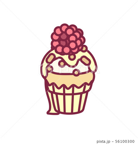 vector cute cupcake sweets art 56100300