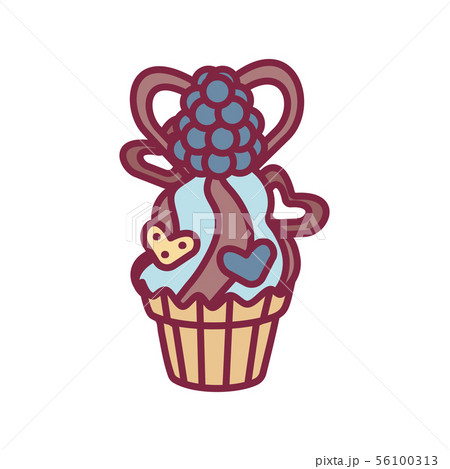 vector cute cupcake sweets art vector cute cupcake sweets art 56100313