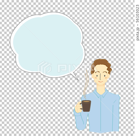 Male illustration speech balloon business 56103023