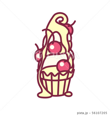 vector cute cupcake sweets art 56107205