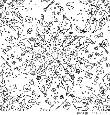 vector unicorn pattern coloring page 56107207