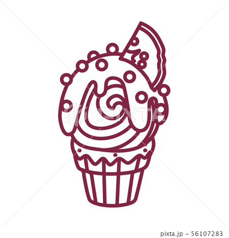 vector cute cupcake sweets art 56107283