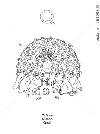 vector outline English alphabet. Amusing Animals vector outline English alphabet. Amusing Animals 56109349