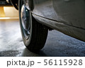 Vintage wheel of classic car, shiny car body 56115928