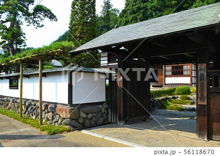 群馬県安中市　中山道　茶屋本陣　お西の門 56118670