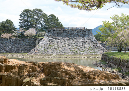 史跡萩城址の石垣と堀 史跡萩城址の石垣と堀 56118883