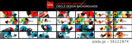 Mega collection of multicolored circle shapes design backgrounds. 56122874