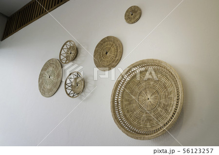 Wicker basket material wall decoration Wicker basket material wall decoration 56123257