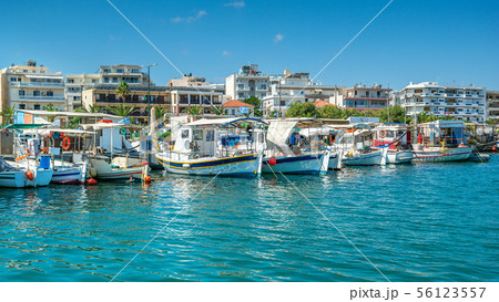 Greek fishing boats in port of Rethymno, Crete Greek fishing boats in port of Rethymno, Crete 56123557