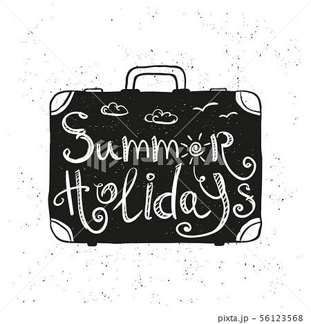 hand drawn suitcase 56123568