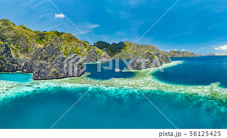 Panoramic landscape of Coron island in Philippines 56125425