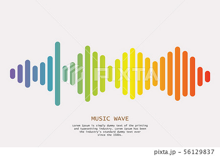 Colorful sound waves background. Isolated design symbol. Colorful sound waves background. Isolated design symbol. 56129837