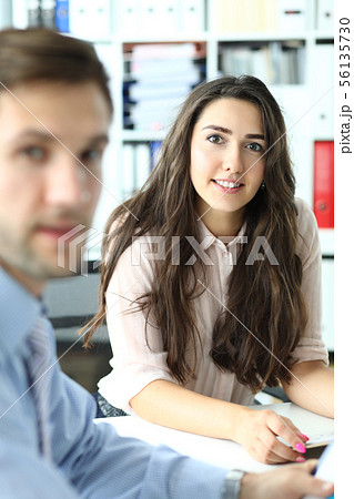 Cute businesslady on workplace 56135730