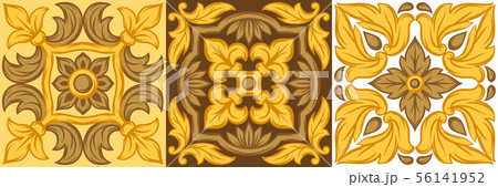 Italian ceramic tile pattern. Ethnic folk ornament. 56141952